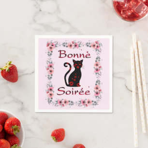 Fransk:Pappersservett Bonne Soiree Pappersservett