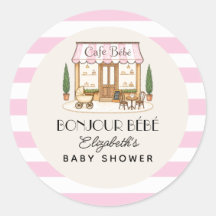 Fransk Paris Café Bébé Flick Baby Shower