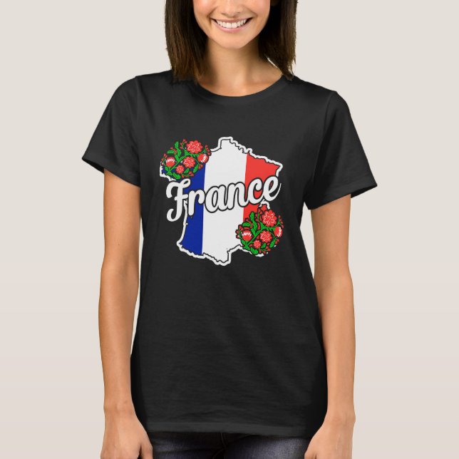 Fransk Paris Eiffel Torn Marseille Bonjour Manar T Shirt (Framsida)