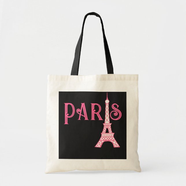 Fransk Paris Eiffeltornet Totebag Tygkasse (Framsidan)