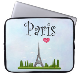 Fransk Paris med Eiffel Torn Laptop Fodral
