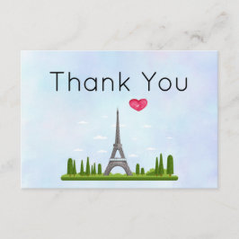 Fransk Paris med Eiffel Torn Tack Kort