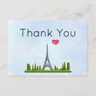 Fransk Paris med Eiffel Torn Tack Kort