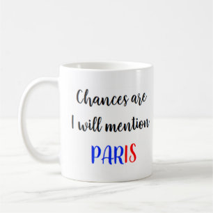 fransk paris-omnämnande kaffemugg