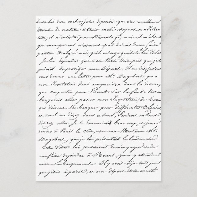 Fransk Paris-skript Vykort (Framsida)