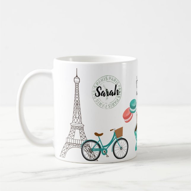 Fransk Paris temat gåvor till henne och honom Kaffemugg (Vänster)