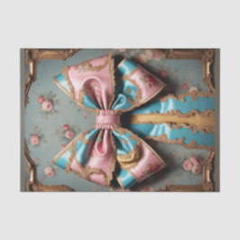 Fransk Parisian Rococo Bow 2 Decoupage Papper