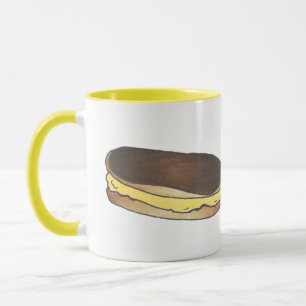 Fransk Pastry Chocolate Custe Eclair Baking Food Mugg