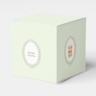 Fransk Patisserie Boulangerie Macarons Mint-Grönt Presentaskar