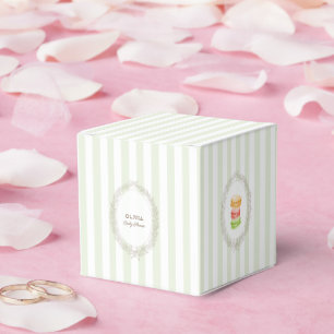 Fransk Patisserie Boulangerie Macarons Mint-Grönt Presentaskar