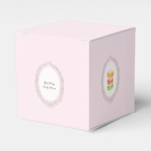 Fransk Patisserie Boulangerie Macarons Rosa Presentaskar