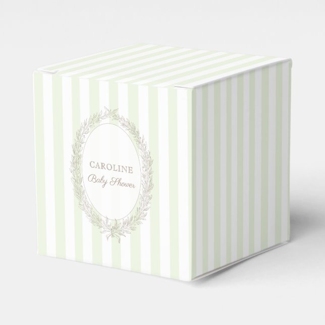 Fransk Patisserie Boulangerie Mint Grönt Rand Presentaskar (Framsidan Sidan)