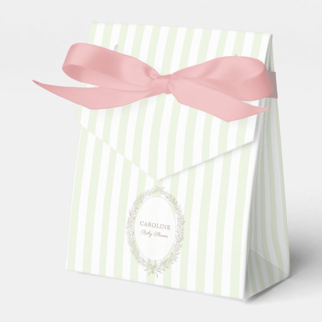 Fransk Patisserie Boulangerie Mint Grönt Rand Presentaskar (Framsidan Sidan)