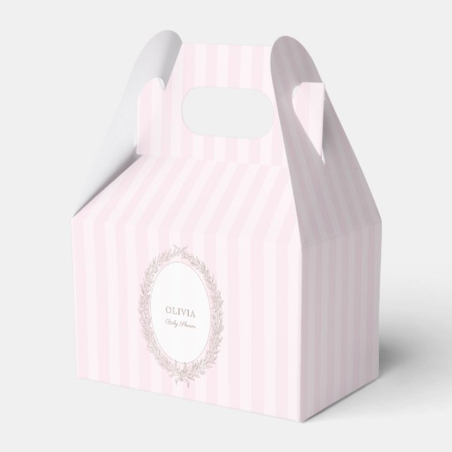 Fransk Patisserie Boulangerie Rosa Rand Presentaskar (Framsidan Sidan)