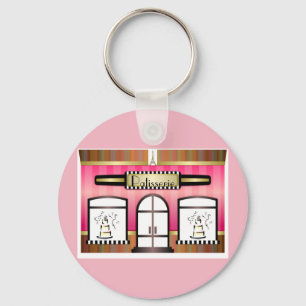 Fransk Patisserie Paris Rosa Keychain Nyckelring