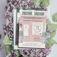 Fransk Patisserie Paris Rosa Studenten Photo