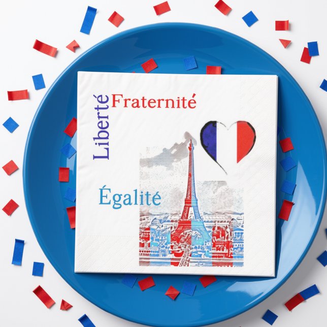 Fransk patriotisk pappersservett (Skapare uppladdad)