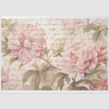 Fransk Peony Tissue, Craft, Decoupage papper