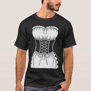 Fransk piga skjorta vuxna män kvinnor anime cospla t shirt