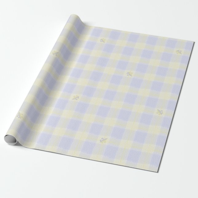 Fransk Play med Fleur de Lis Presentpapper (Utrullad)