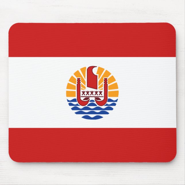 Fransk Polynesia Flagga Mousepad Musmatta (Framsidan)