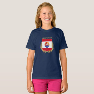 Fransk Polynesia Flagga Shield T-Shirt