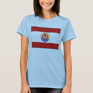 Fransk Polynesia Flagga x Karta T-Shirt