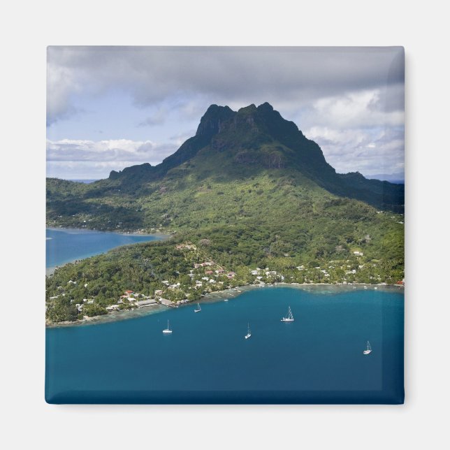 Fransk Polynesien, Bora Bora. Aeriskt perspektiv p Magnet (Framsidan)