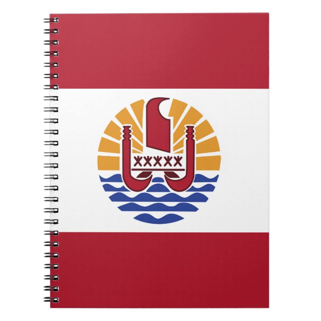 Fransk Polynesien flagga Anteckningsbok (Framsidan)