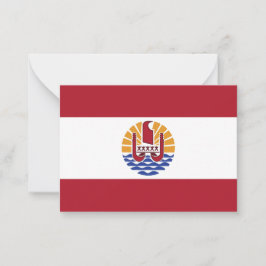 Fransk Polynesien flagga Anteckningskort