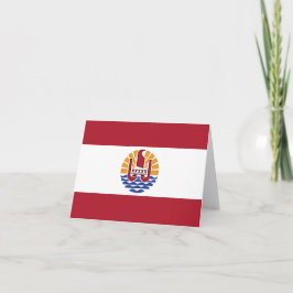 Fransk Polynesien flagga Anteckningskort