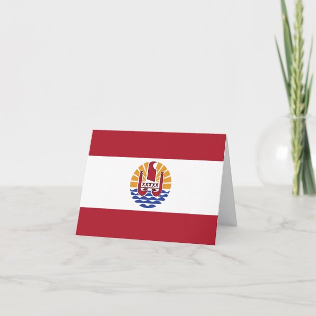 Fransk Polynesien flagga Anteckningskort (Framsida)