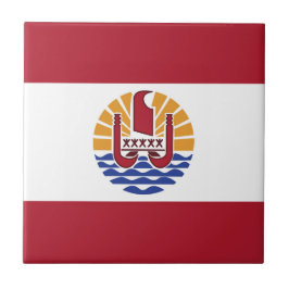Fransk Polynesien flagga Kakelplatta