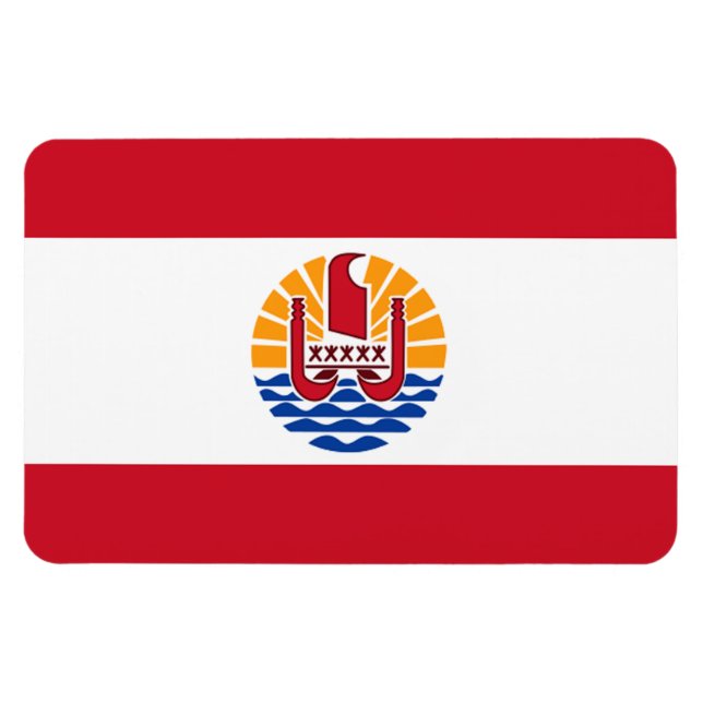 Fransk Polynesien Flagga Magnet (Horisontell)