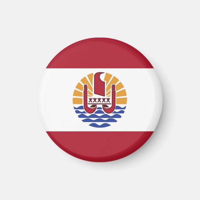 Fransk Polynesien flagga Magnet (Framsidan)