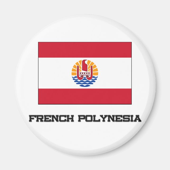 Fransk Polynesien Flagga Magnet (Framsidan)