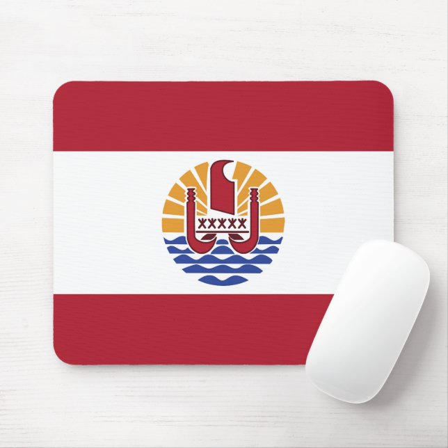 Fransk Polynesien flagga Musmatta (Med mus)