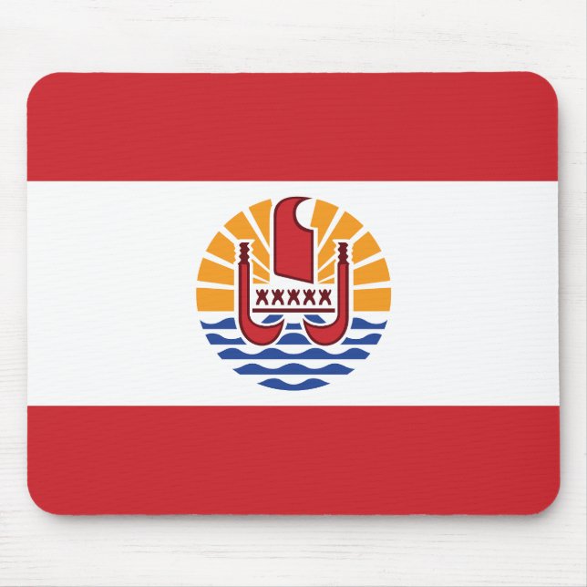 Fransk Polynesien Flagga Musmatta (Framsidan)