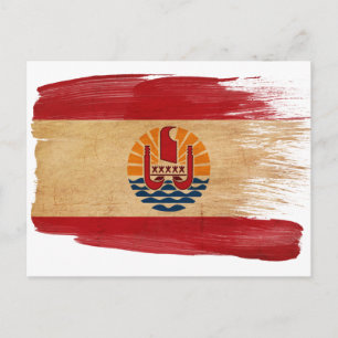Fransk Polynesien Flagga Postcard Vykort