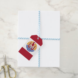 Fransk Polynesien flagga Presentetikett