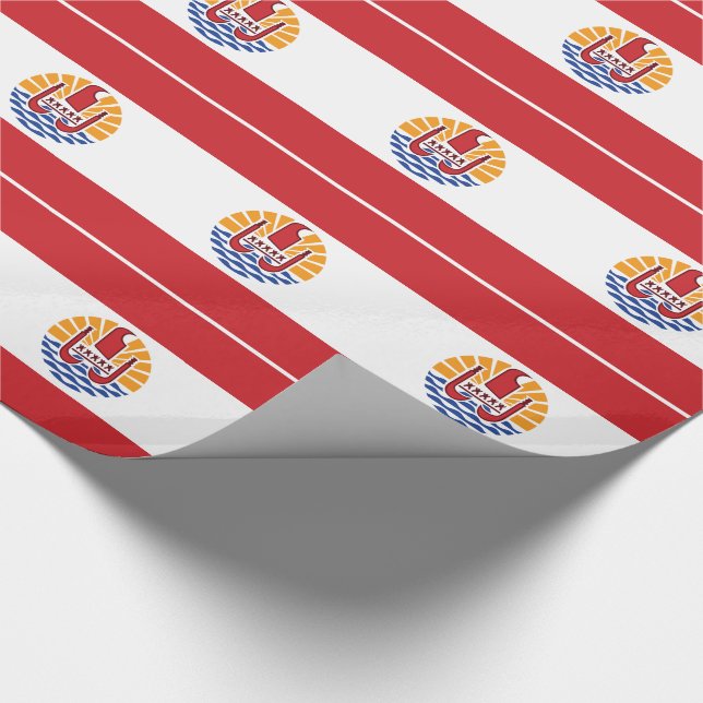 Fransk Polynesien Flagga Presentpapper (Hörn)