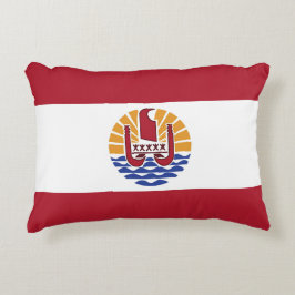 Fransk Polynesien flagga Prydnadskudde