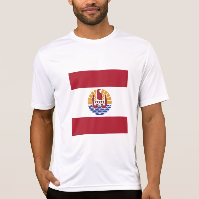 Fransk Polynesien flagga T Shirt (Framsida)