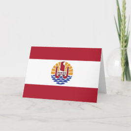 Fransk Polynesien flagga Tack Kort