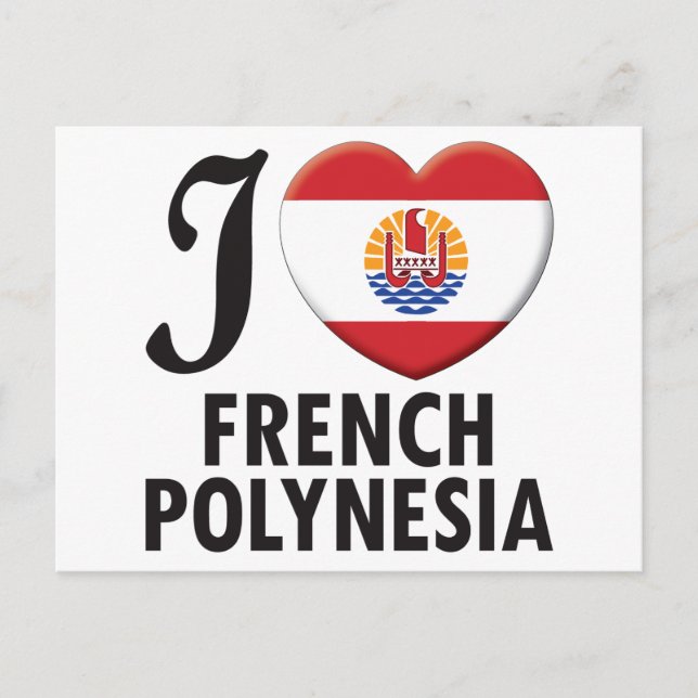 Fransk Polynesien Kärlek. Vykort (Framsida)