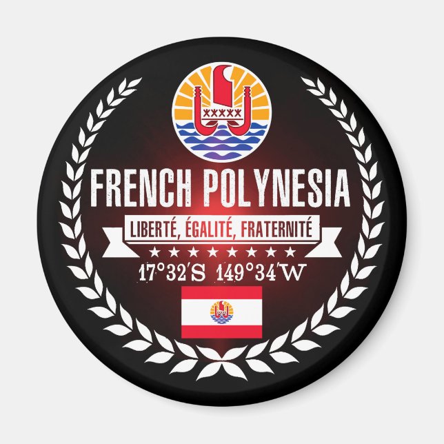 Fransk Polynesien Magnet (Framsidan)