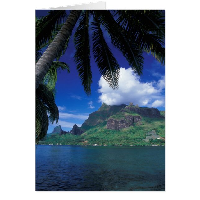 Fransk Polynesien, Moorea. Cooks Bay. Grönt Hälsningskort (Framsidan)