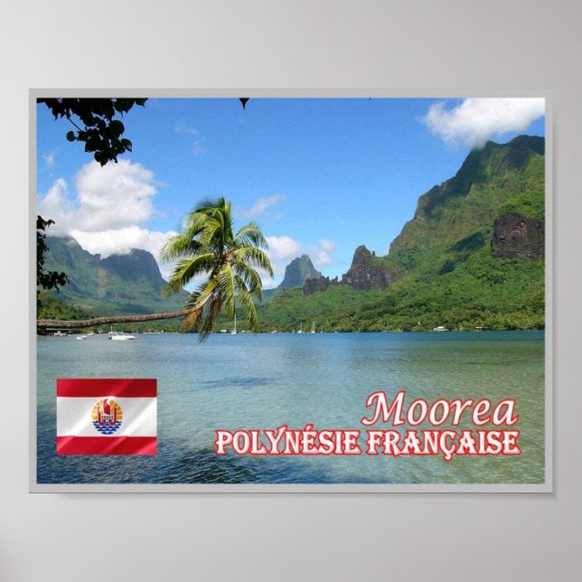 Fransk Polynesien - Morea - Cooks Bay - Poster (Framsidan)