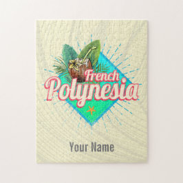 Fransk Polynesien Pacific Vintage Souvenir Pussel
