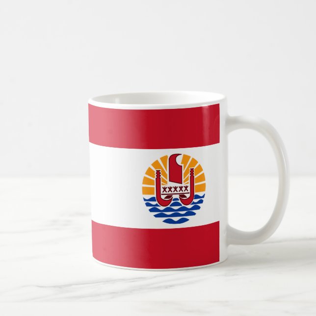Fransk Polynesisk flagga Kaffemugg (Höger)